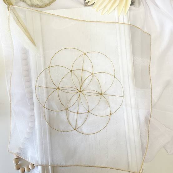 Seed of Life Crystal Grid Handcrafted Cloth
