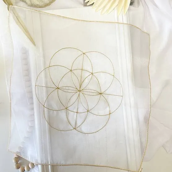 Seed of Life Crystal Grid Handcrafted Cloth