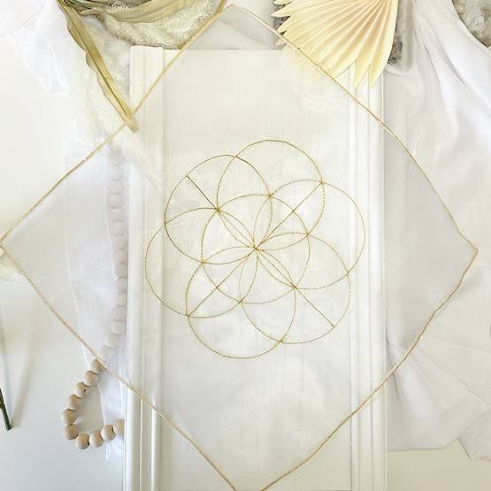 Seed of Life Crystal Grid Handcrafted Cloth