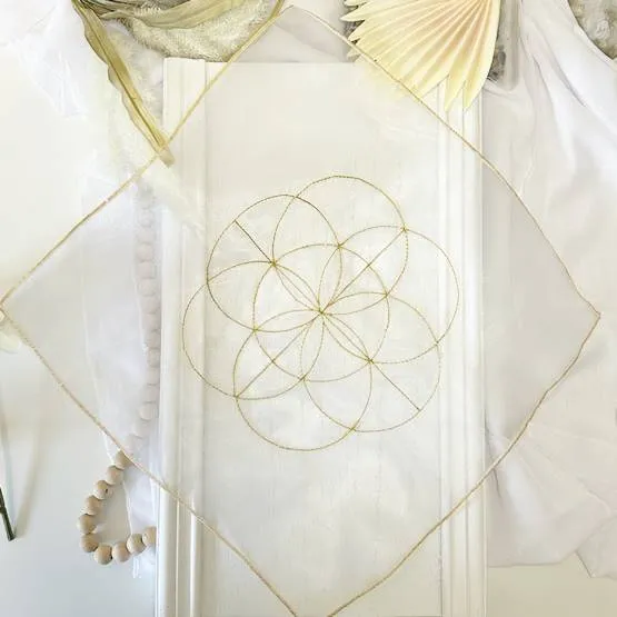 Seed of Life Crystal Grid Handcrafted Cloth