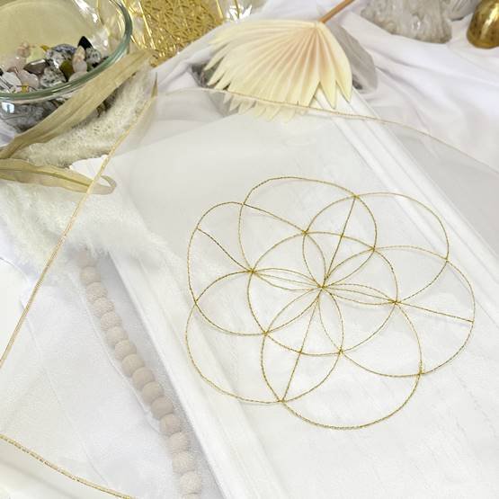 Seed of Life Crystal Grid Handcrafted Cloth