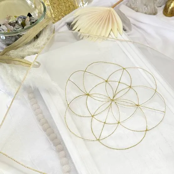 Seed of Life Crystal Grid Handcrafted Cloth