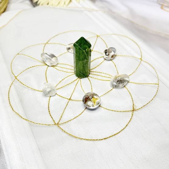 Seed of Life Crystal Grid Handcrafted Cloth