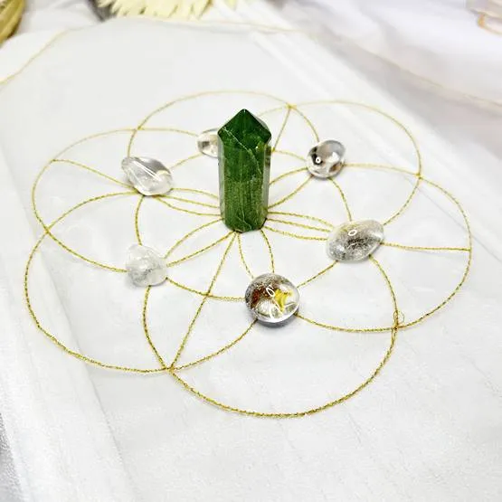 Seed of Life Crystal Grid Handcrafted Cloth