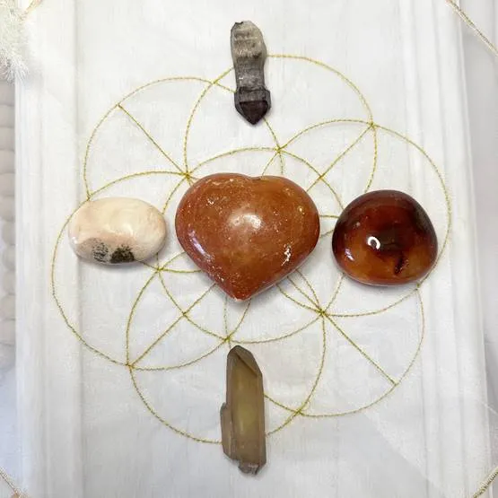 Seed of Life Crystal Grid Handcrafted Cloth