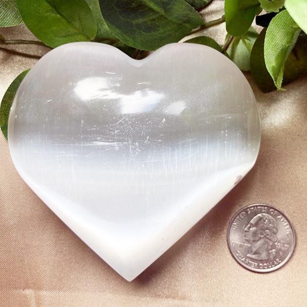 Satin Spar Selenite Heart
