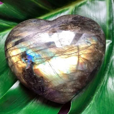 Labradorite Heart
