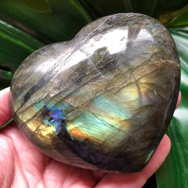 Labradorite Heart