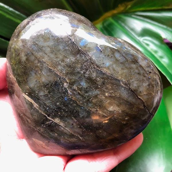 Labradorite Heart