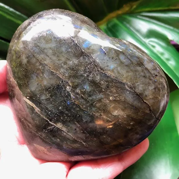 Labradorite Heart
