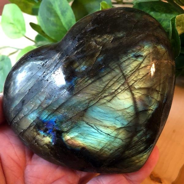 Labradorite Heart