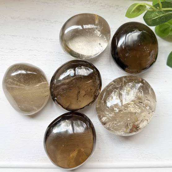 Smoky Quartz Palm Stone