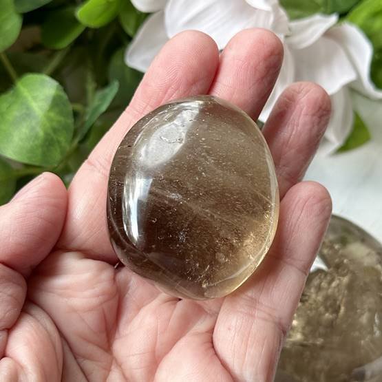 Smoky Quartz Palm Stone