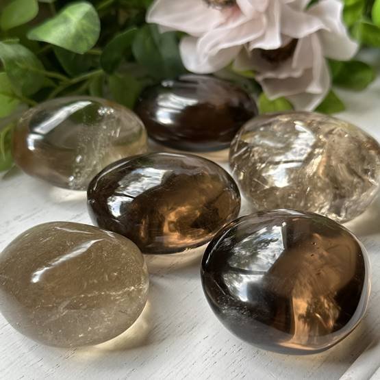 Smoky Quartz Palm Stone