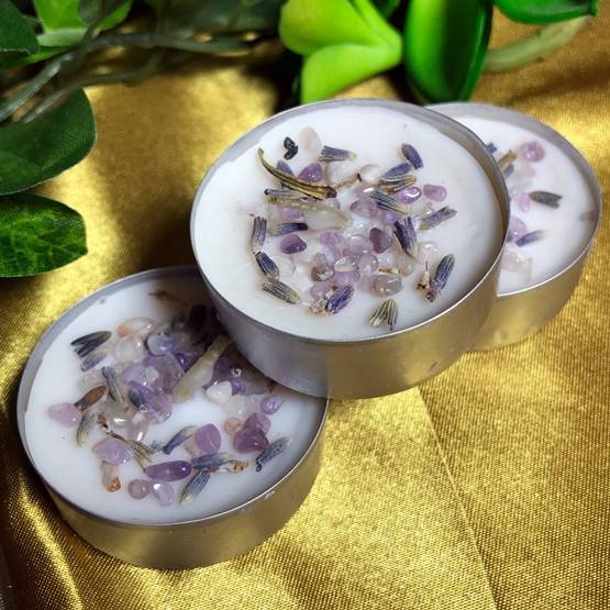 Crystalline + Herb Candles