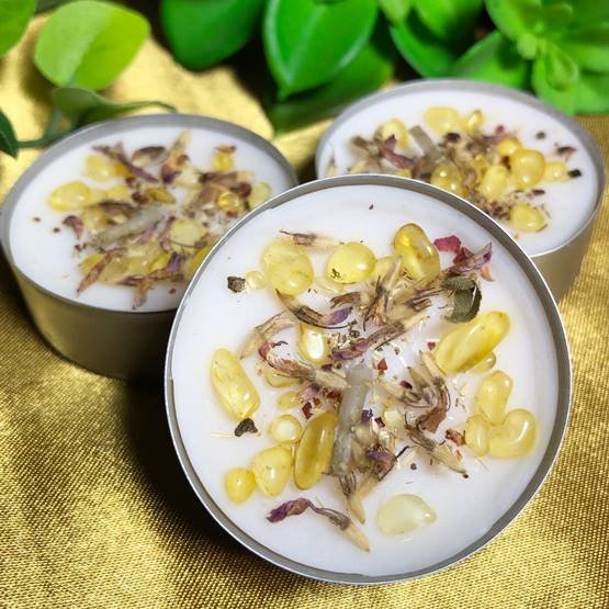 Crystalline + Herb Candles
