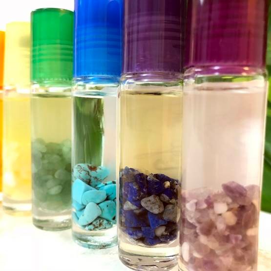 Chakra Crystal Essential Oil Rollers