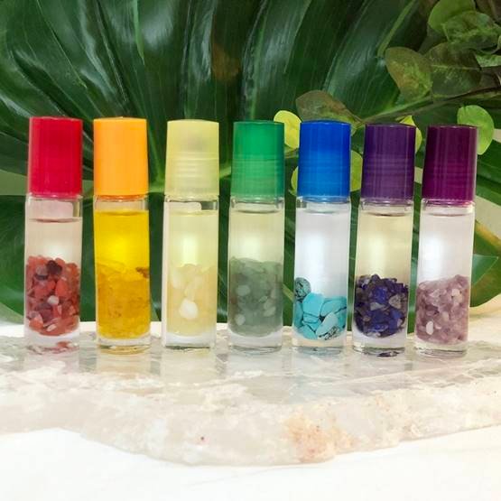 Chakra Crystal Essential Oil Rollers