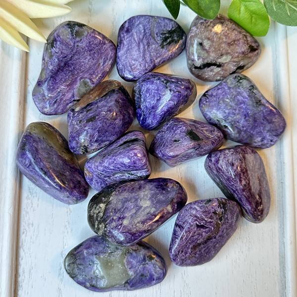 Charoite Palm Stone