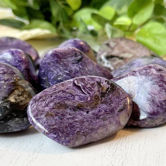 Charoite Palm Stone