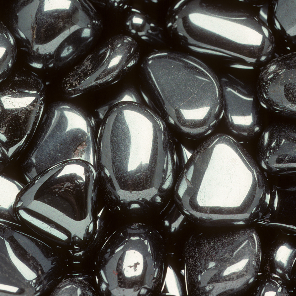 Hematite for energy shielding