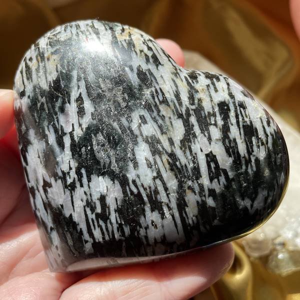 Zebra Stripe Indigo Gabbro Heart