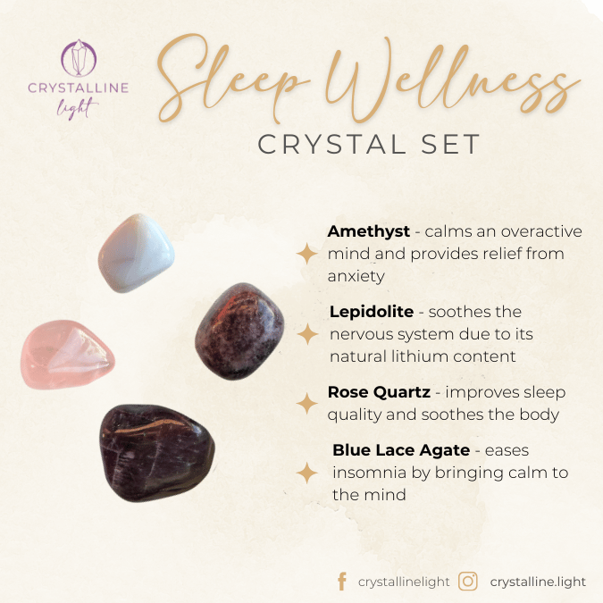 Sleep wellness crystal healing set