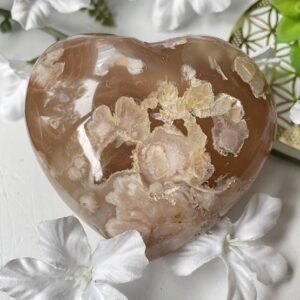 Flower Agate heart