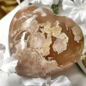 Flower Agate heart