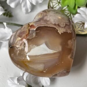 Flower Agate heart