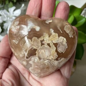 Flower Agate heart