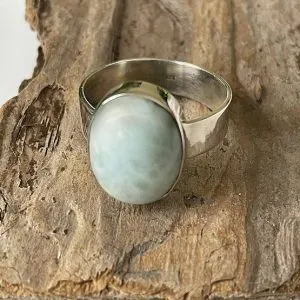 larimar sterling silver ring