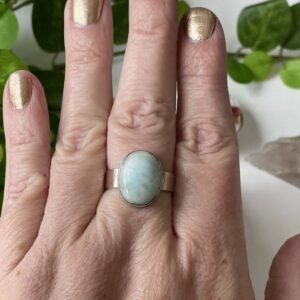 larimar sterling silver ring