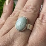 larimar sterling silver ring