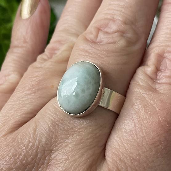 larimar sterling silver ring