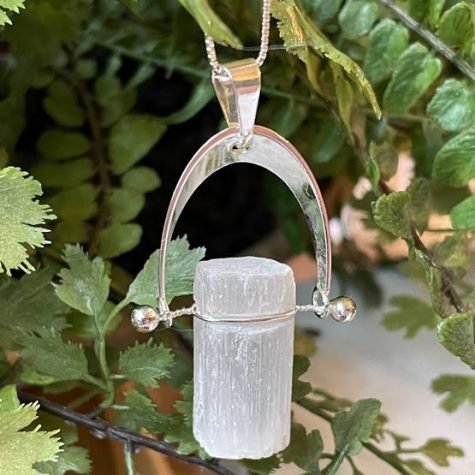 Satin Spar Selenite Pendant