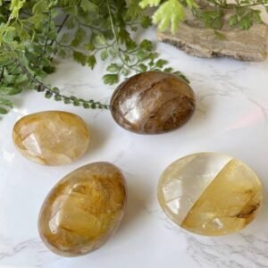 Golden Healer Hematoid Quartz palm