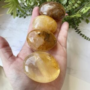 Golden Healer Hematoid Quartz palm