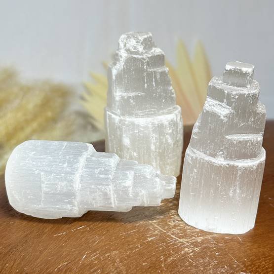 Satin Spar Selenite Mini-Tower