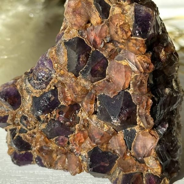 Indian Amethyst with Hematite Cluster