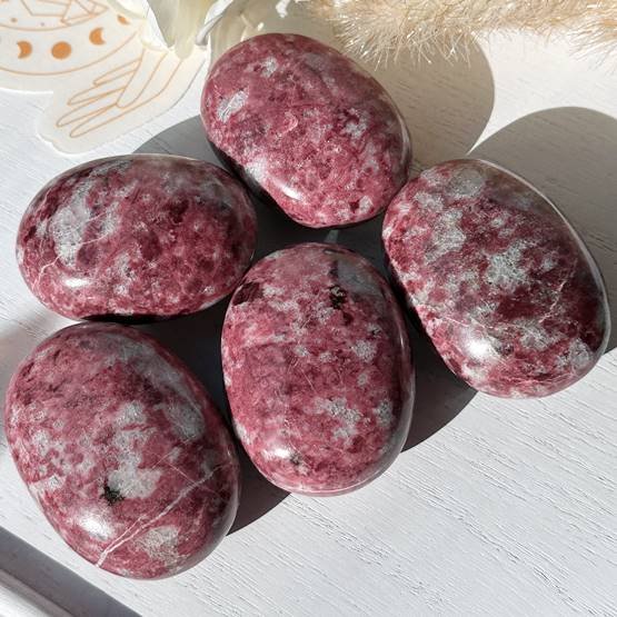Red Thulite Palm Stone