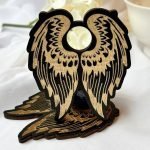 Angel Wing crystal sphere stand