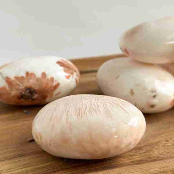 Peach Scolecite Palm Stone