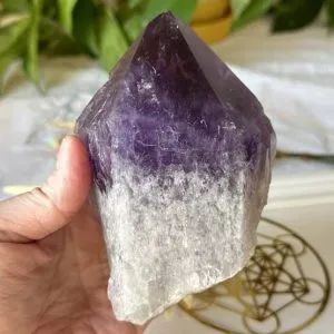 Bolivian Amethyst Elestial spiritual insight expansion wisdom
