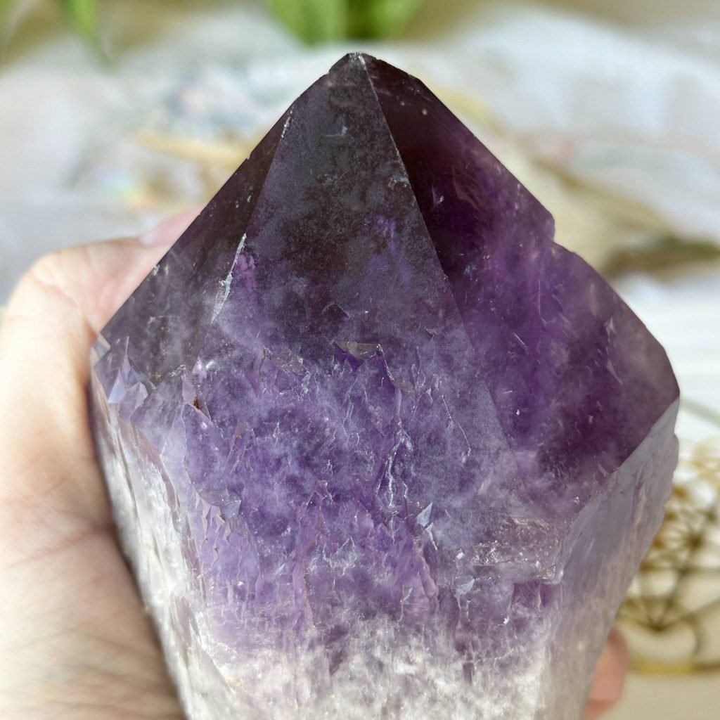 Bolivian Amethyst Elestial spiritual insight expansion wisdom