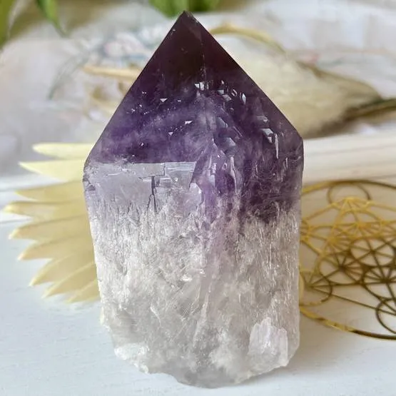 Bolivian Amethyst Elestial spiritual insight expansion wisdom