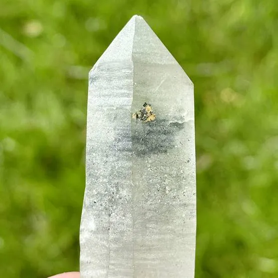Rare Himalayan Quartz with Green Chlorite from Kulu Valley. Exceptional clarity, powerful healing, and spiritual growth