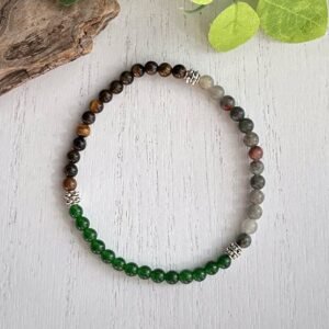 Abundance Intention Bracelet jade tigers eye bloodstone