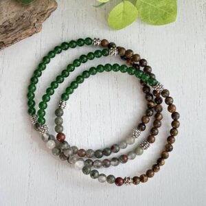 Abundance Intention Bracelet jade tigers eye bloodstone