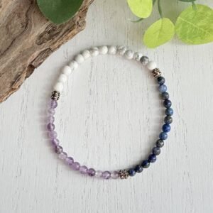 Mental Clarity Bracelet Lapis Lazuli Amethyst Howlite